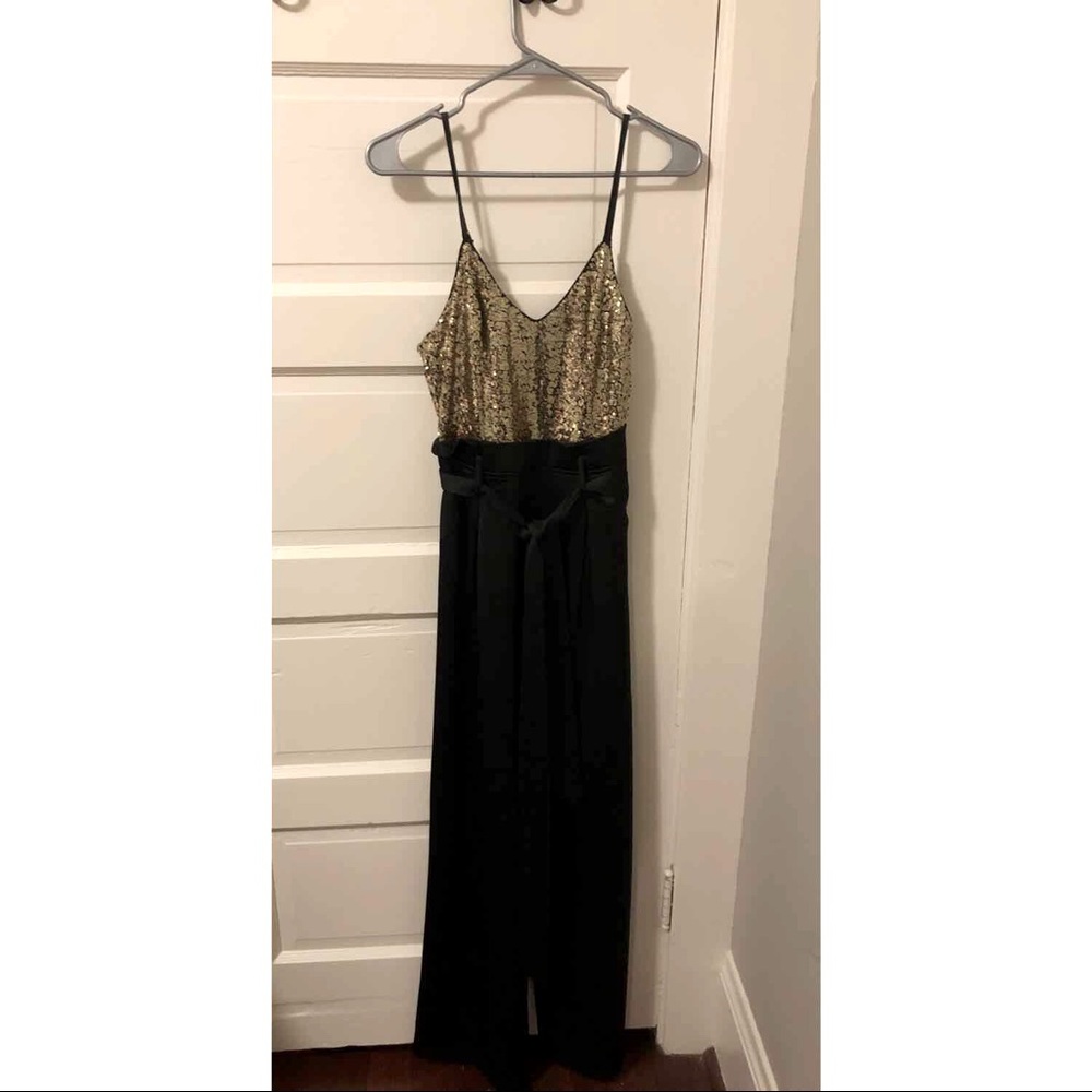Forever 21 gold sequin sleeveless jumpsuit- Size S